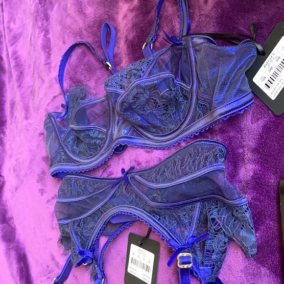 Honey Birdette Roisin Blue 4-Piece Set 🦋 - Picture 2 of 5